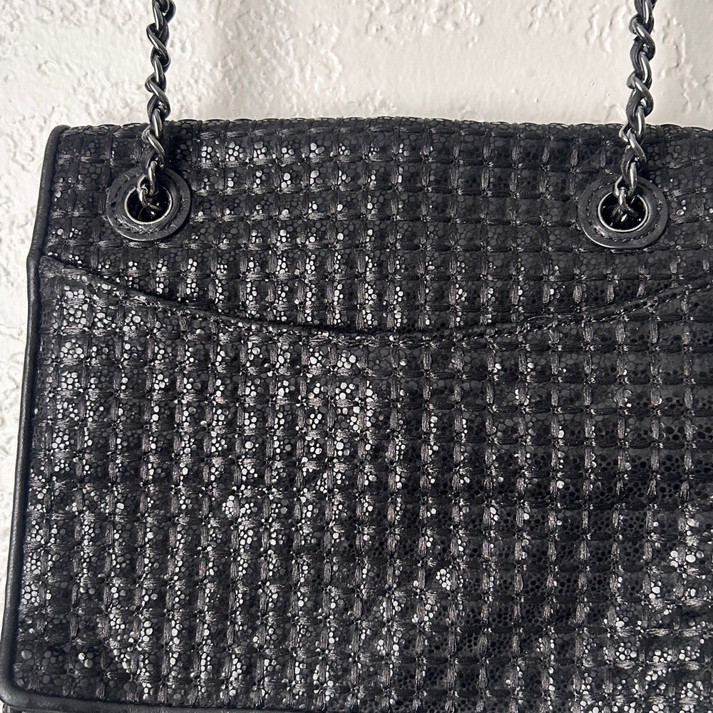 Tory Burch Black Sequin Chain Shoulder Bag